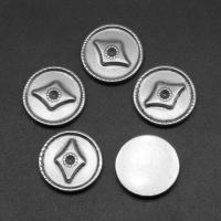 Edelstahl Cabochon Einstellung, rund, silberfarben plattiert, 18x18x3mm, ca. 100PCs/Tasche, verkauft von Tasche