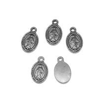 Stainless Steel Pendants Round silver color plated Approx Sold By Bag