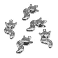 Ruostumaton teräs Animal Riipukset, Kettu, hopea päällystetty, 24x14x4mm, N. 100PC/laukku, Myymät laukku