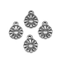 Stainless Steel Pendants Round silver color plated Approx Sold By Bag