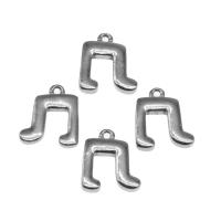 Stainless Steel Pendants Music Note silver color plated Approx Sold By Bag