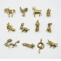 Brass Ékszer Medálok, Sárgaréz, maci kivitelben, antik arany színű, 10x31mm, Által értékesített PC