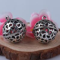 Zinc Alloy Bell Charm, plated, DIY, zilver, 24mm, Verkocht door PC