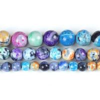 Gemstone Beads Round polished DIY multi-colored Sold By Strand