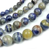 Koraliki sodalite, Sodalit, Koło, obyty, DIY & różnej wielkości do wyboru, 8x40mm, sprzedane przez Strand