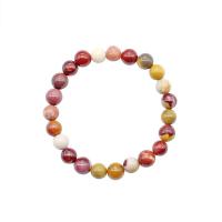 Edelsteen armbanden, Yolk Stone, Ronde, mode sieraden & verschillende grootte voor keus, roze, 155mm, Per verkocht Ca 6.1 inch Strand