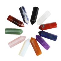 Gemstone Přívěsek Component, Přírodní kámen, módní šperky & DIY & pro ženy, více barev na výběr, 10*36.5mm, Prodáno By PC