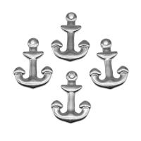 Rostfritt stål Smycken Hängen, ROSTFRITT STÅL, Anchor, silver pläterad, 29x21x3mm, Ca 100PC/Bag, Säljs av Bag