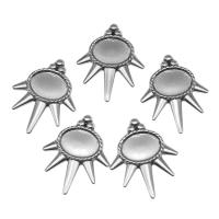 Roestvrij staal hangers mold, silver plated, 26x21x2mm, Ca 100pC's/Bag, Verkocht door Bag