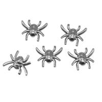 Rustfrit stål smykker Cabochon, Stainless Steel, Spider, sølvfarvet forgyldt, 10x12x2mm, Ca. 100pc'er/Bag, Solgt af Bag