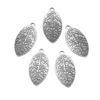 Rostfritt stål Smycken Hängen, ROSTFRITT STÅL, Leaf, silver pläterad, 24x12x2mm, Ca 100PC/Bag, Säljs av Bag