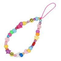 Mobile Phone Lanyard Crystal with Acrylic DIY multi-colored Sold Per 11.02 Strand