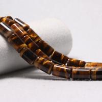 Contas de olho de tigre, Coluna, polido, DIY, 8x13mm, vendido por Strand