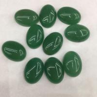 Edelstein Cabochons, Aventurin, oval, poliert, DIY & verschiedene Größen vorhanden, grün, 20PCs/Tasche, verkauft von Tasche