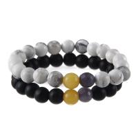 Pulseiras de pedras preciosas, Abrazine Stone, with Magnesita, joias de moda & unissex, Mais cores pare escolha, 184x8mm, comprimento Aprox 7.3 inchaltura, vendido por par