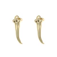 Messing hangers, gold plated, DIY, nikkel, lood en cadmium vrij, 23x6mm, Gat:Ca 3mm, Verkocht door PC