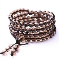 Quartz Bracelets Smoky Quartz Unisex & multi-strand tan Sold By Strand