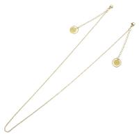 Collier de bijoux en acier inoxydable, Placage, bijoux de mode & pour femme, Or, 14mm,1.5mm, Vendu par 20 pouce brin