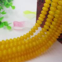 Perles en jade, jade Malaisie, Plat rond, poli, DIY & normes différentes pour le choix, Jaune, Vendu par brin