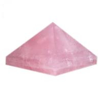 Rose Quartz pyramide Dekoration, Pyramideformet, poleret, forskellig størrelse for valg, lyserød, Solgt af PC