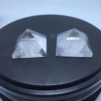 Clear Quartz Πυραμίδα Διακόσμηση, Πυραμιδικός, γυαλισμένο, λευκό, 40-50mm, Sold Με PC