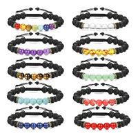 Gemstone Armbånd, Abrazine Stone, med Natursten, Justerbar & mode smykker & Unisex, flere farver til valg, 180mm, Solgt Per Ca. 7.1 inch Strand