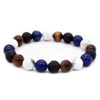 Gemstone Bracciali, Pietra naturale, gioielli di moda & unisex, multi-colore, 180mm, Venduto per Appross. 7.1 pollice filo