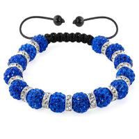 Rhinestone Bracelet Polymer Clay with Crystal Adjustable & fashion jewelry & Unisex Sold Per Approx 7.1 Inch Strand