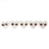 Gemstone örhängen, Mässing, med Garnet, Rund, silver pläterad, 14x9x8mm, Säljs av PC