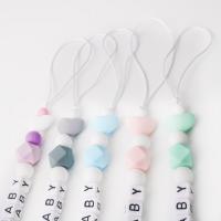 Pacifier houder, Silicone, Onregelmatige, meer kleuren voor de keuze, 280x14mm, Verkocht door Strand