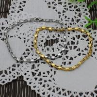 Bracciale gioielli in acciaio inossidabile, acciaio inox, placcato, nessuno, 3mm, Lunghezza Appross. 8 pollice, 20Strandstrefolo/lotto, Venduto da lotto