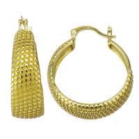 Prás Leverback Earring, dath an óir plated, do bhean, 10x31mm, 10Péirí/Lot, Díolta De réir Lot