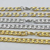 Stainless Steel Chain Ogrlica, Nehrđajući čelik, pozlaćen, twist ovalni lanac, više boja za izbor, 13x8.50x2mm, Dužina Približno 24 inčni, 10pramenovi/Lot, Prodano By Lot