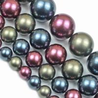 Natural Colored Shell Beads Shell Pearl Round polished DIY Sold By Strand