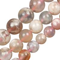 Agaat kralen, White Cherry Blossom Agate, Ronde, gepolijst, DIY & verschillende grootte voor keus, Verkocht door Strand