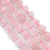 Korálky přírodní Rose Quartz, lesklý, DIY & tváří, růžový, 8mm, 45PC/Strand, Prodáno By Strand