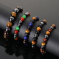 Pulseras de piedras preciosas, Hematite, con Piedra natural, Joyería & unisexo, más colores para la opción, 190mm, Vendido para aproximado 7.5 Inch Sarta