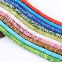 Beads Gemstone misti, Pietra naturale, Cerchio piatto, lucido, nessuno, 6x3mm, Venduto per Appross. 15 pollice filo