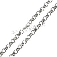 Stainless Steel Chain Ogrlica, Nehrđajući čelik, bez spolne razlike & Rolo lanac, izvorna boja, 8mm, Prodano Per Približno 23 inčni Strand