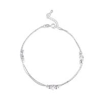 Bracelet de cheville en alliage de zinc, Placage, pour femme, Longueur Environ 9.84 pouce, 5Strandstoron/lot, Vendu par lot