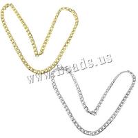 Stainless Steel Chain Ogrlica, Nehrđajući čelik, pozlaćen, rubnik lanac, više boja za izbor, 12x7x1.50mm, Dužina Približno 24 inčni, 10pramenovi/Lot, Prodano By Lot