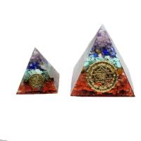 Resin Pyramid Decoration with Natural Stone Pyramidal for home and office Sold By PC