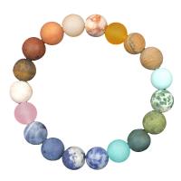 Gemstone Bracciali, Pietra naturale, gioielli di moda & DIY, multi-colore, 155x10mm, Lunghezza Appross. 6.2 pollice, Venduto da PC