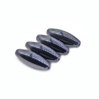 Coirníní Dubh Agate Nádúrtha, Agate Black, jewelry faisin & DIY, dubh, 10x30mm, 11PC/Snáithe, Díolta De réir Snáithe