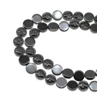 Magnetic Hematite Beads Round polished faceted Sold Per Approx 16 Inch Strand