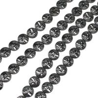 Magnetiske Hematite Beads, Magnetisk Hæmatit, Runde, poleret, 12x4mm, Solgt Per Ca. 16 inch Strand