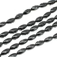 Perles hématite magnétique, ellipse, poli, 16x7x7mm, Vendu par Environ 16 pouce brin