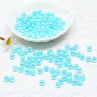 Perles en plastique, Placage, plus de couleurs à choisir, 6mm, Vendu par sac