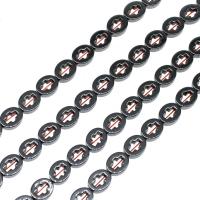 Magnetiske Hematite Beads, Magnetisk Hæmatit, ellipse, poleret, 10x9x4mm, Solgt Per Ca. 16 inch Strand