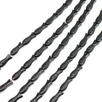 Magnetiske Hematite Beads, Magnetisk Hæmatit, Fisk, poleret, 15x6x6mm, Solgt Per Ca. 16 inch Strand